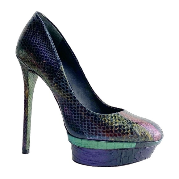 B Brian Atwood Fontanne Snakeskin Pumps Sz 7M​ - Picture 2 of 7